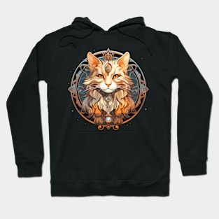 Art Nouveau Orange Kitty Hoodie